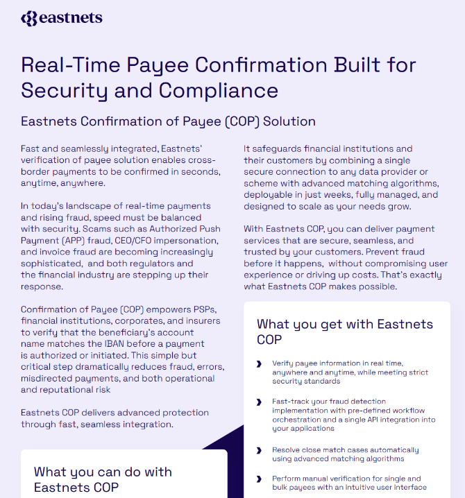 Confirmation of Payee COP